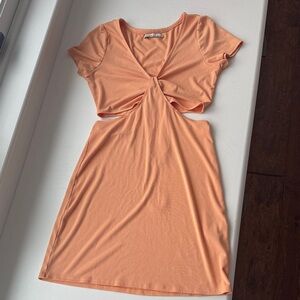 Abercrombie & Fitch Peach Cut-Out Mini Dress